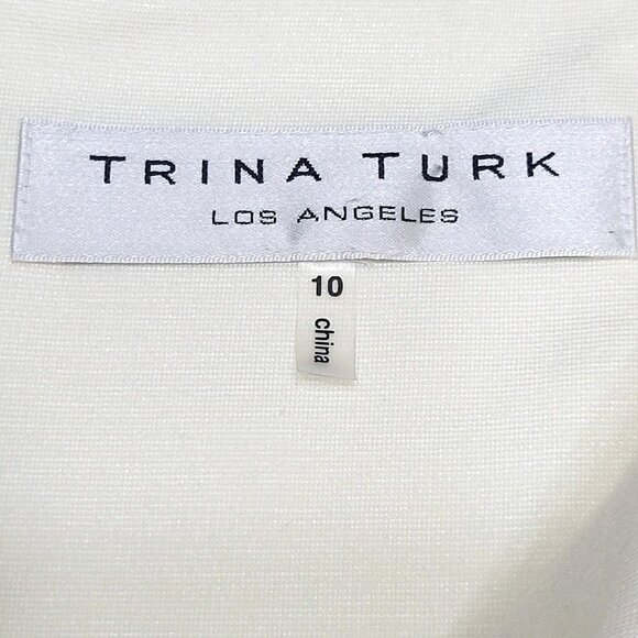 Trina Turk Womens Color Block Sheath Dress Size 10 3/4 Sleeve Pockets Lined - Picture 12 of 14
